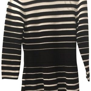 NWT Eliza J Black-and-White Striped Sweater Dress